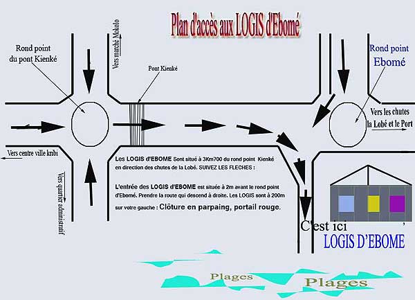 Pla  d'accès aux LOGIS d'Ebomé